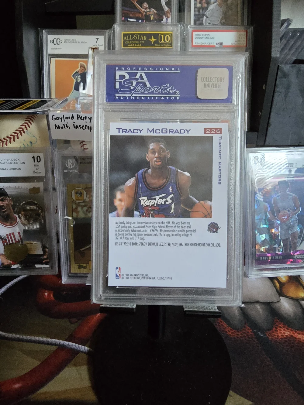 PSA Graded 1997 Fleer Tracy McGrady Rookie Card - Blue
